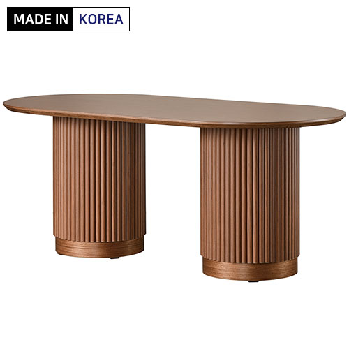 템바 타원형 회의용테이블(월넛)