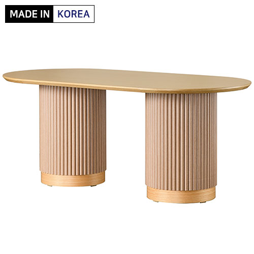템바 타원형 회의용테이블(오크)
