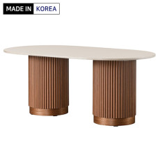 템바 타원형 회의용테이블(오이스터월넛)