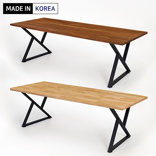 S형다리 회의용테이블 (30T 고무나무 멀바우 집성목)