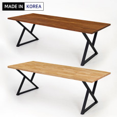 S형다리 회의용테이블 (30T 고무나무 멀바우 집성목)