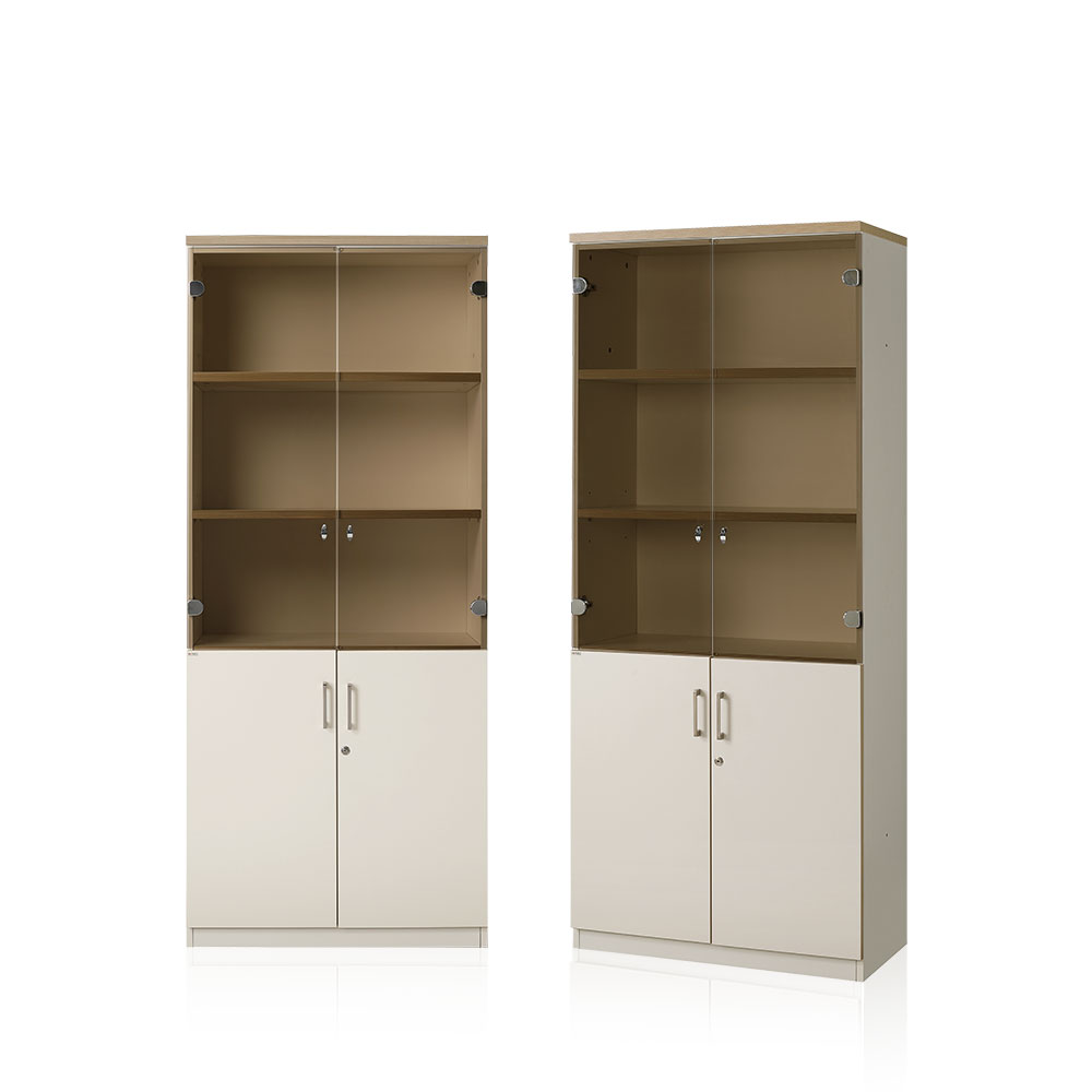 7시리즈 반유리장 세트 (크림화이트)