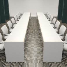 클레버 연결회탁 (크림화이트/ㅡ자형)