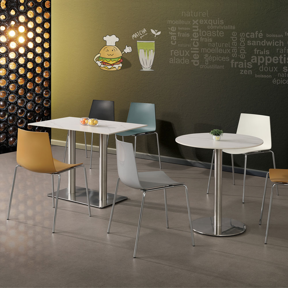 글리스 플라스틱 철재의자