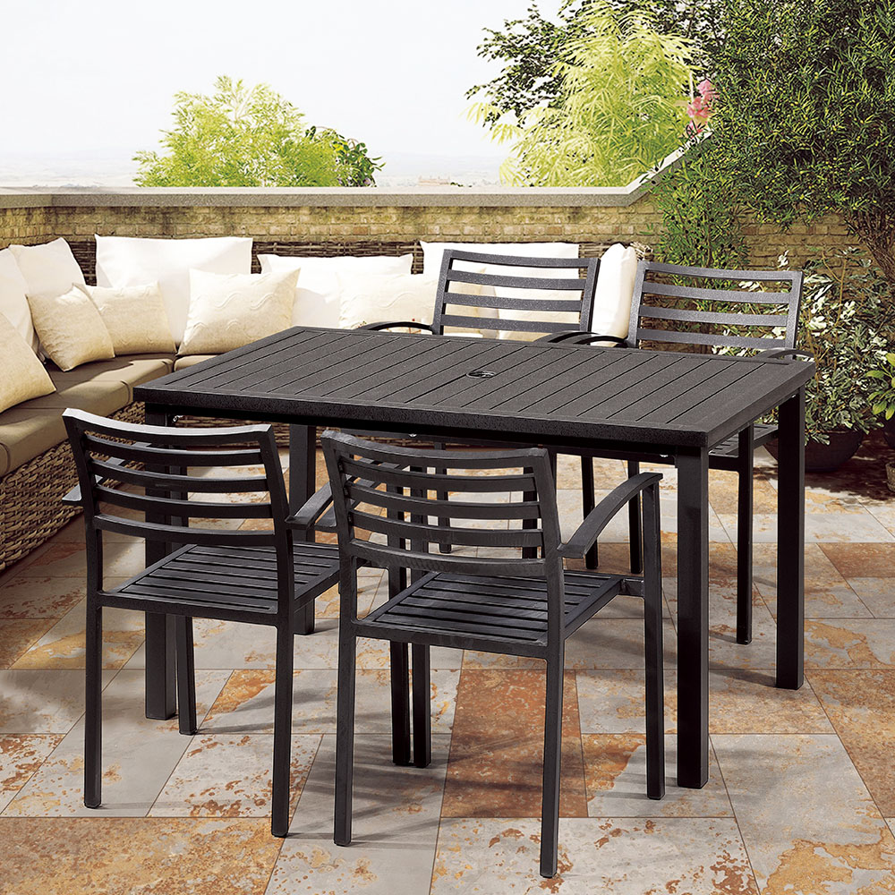 테라스 사각 테이블