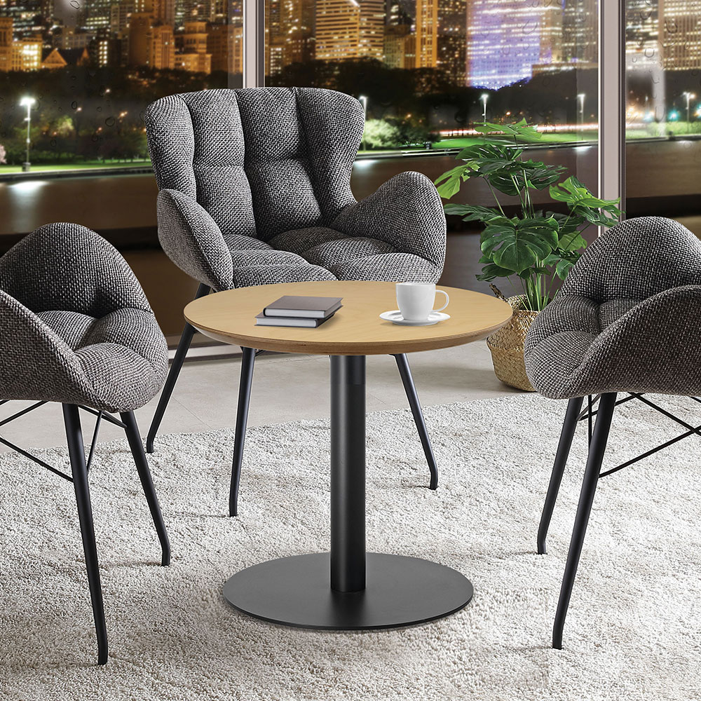 자작나무합판 무늬목 낮은 원형 테이블 시리즈