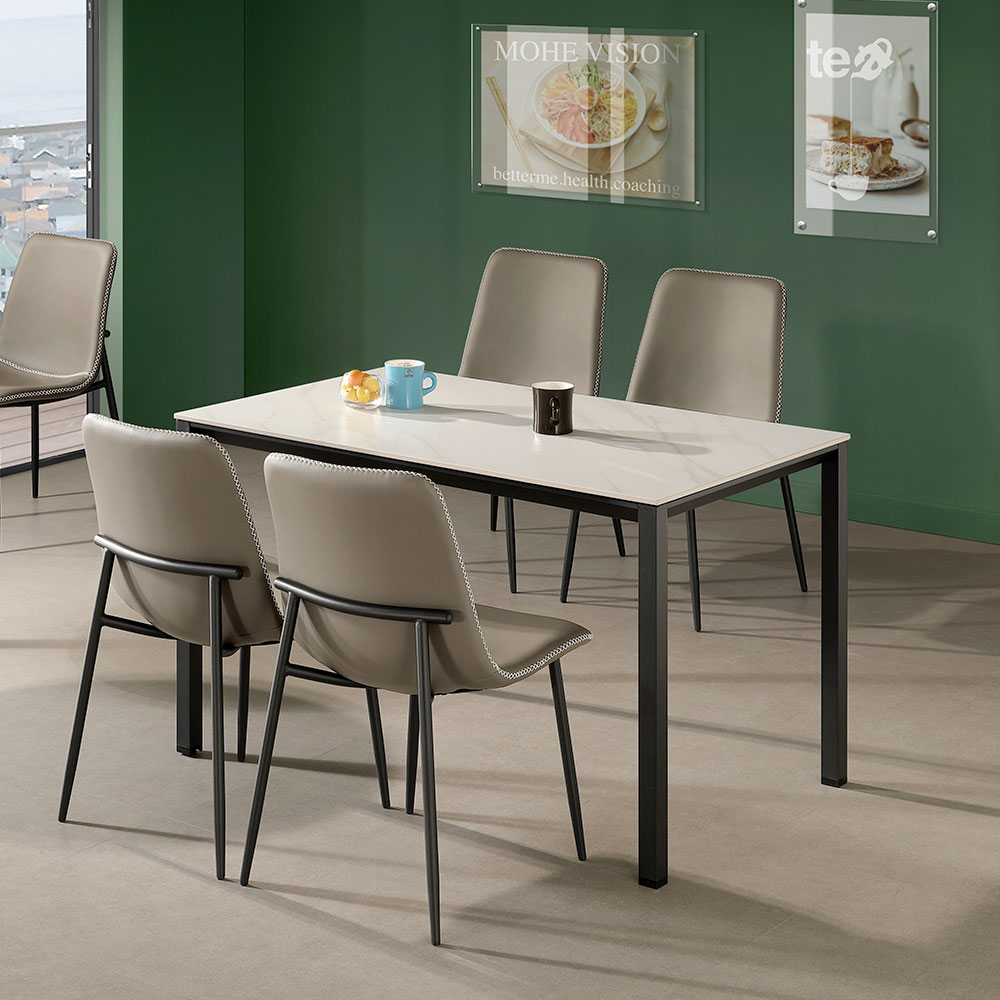 엘미오 유/무광 세라믹 테이블(블랙하부)