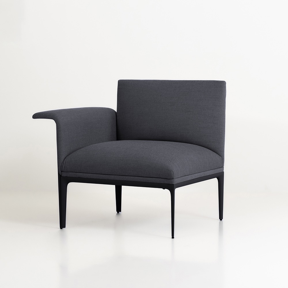팜 커브드 암 소파[R]. Fam Curved Arm Sofa[Right]