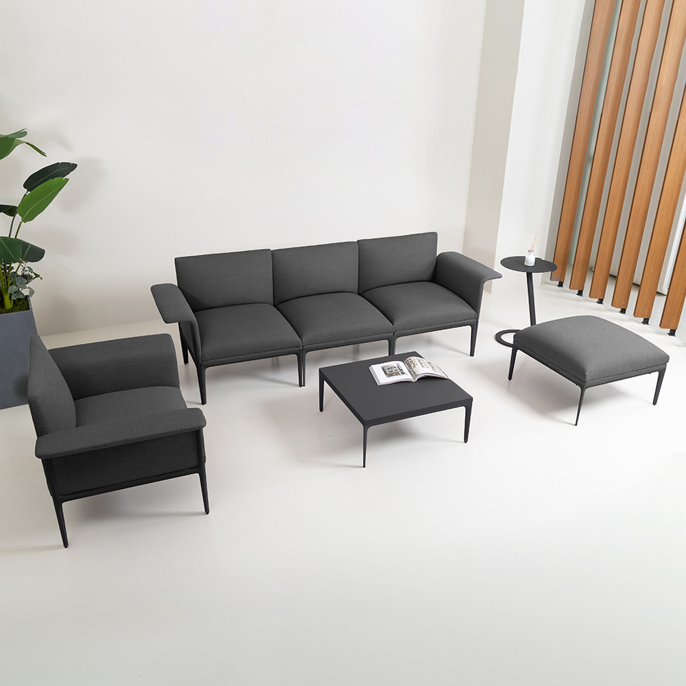 팜 커브드 암 소파[L]. Fam Curved Arm Sofa[Left]