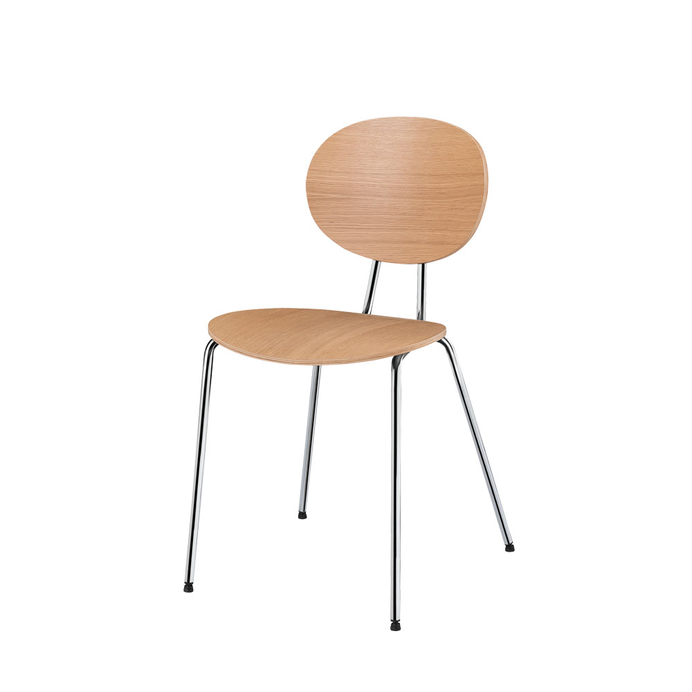 로지 무늬목 철제의자