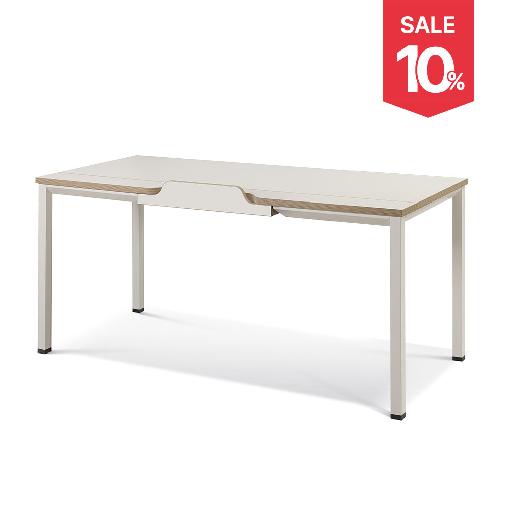 알테라 기본형 트레이 책상(크림화이트)