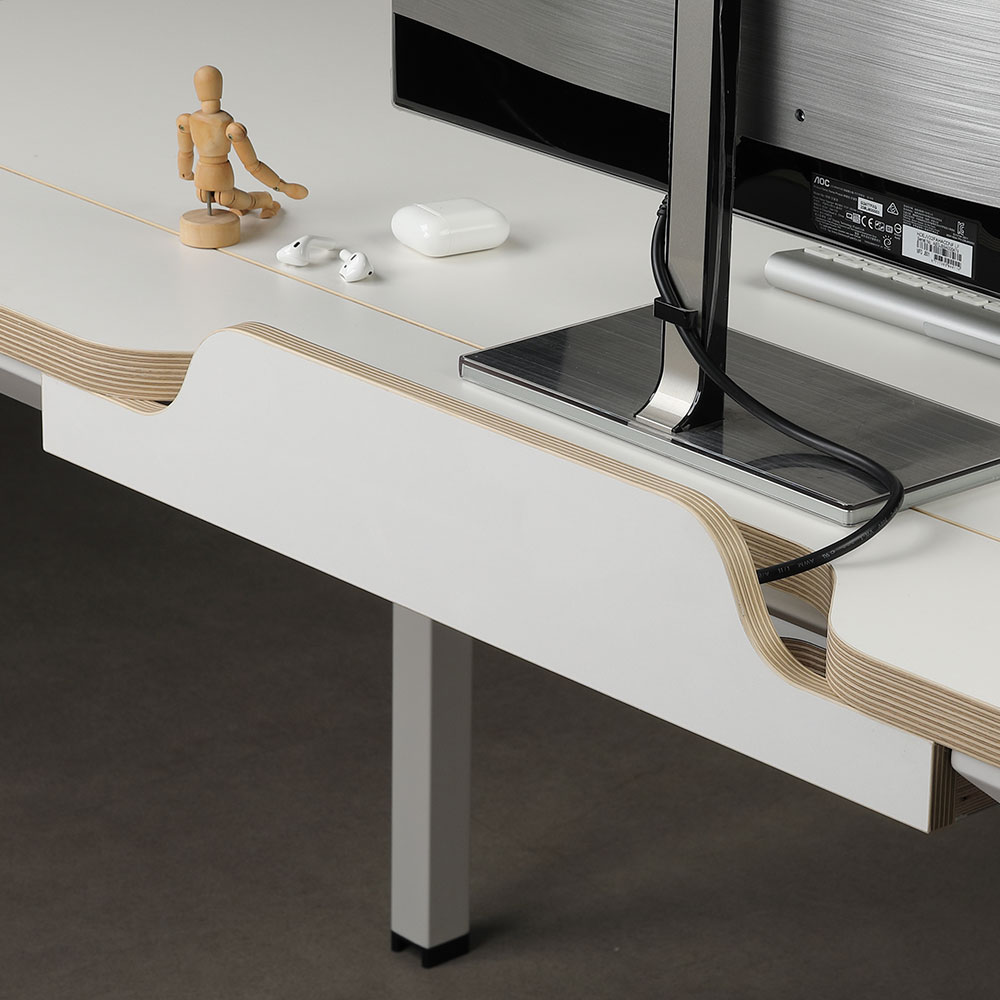 알테라 기본형 트레이 책상(크림화이트)