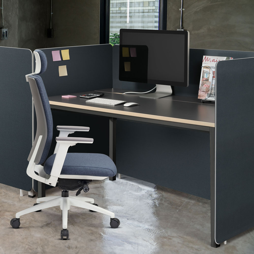 베르토 원터치 패브릭 파티션 (차콜블루)